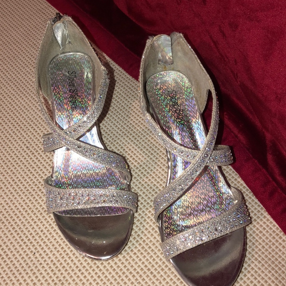 Silver slipper-Size 3 -Gently worn 3 times